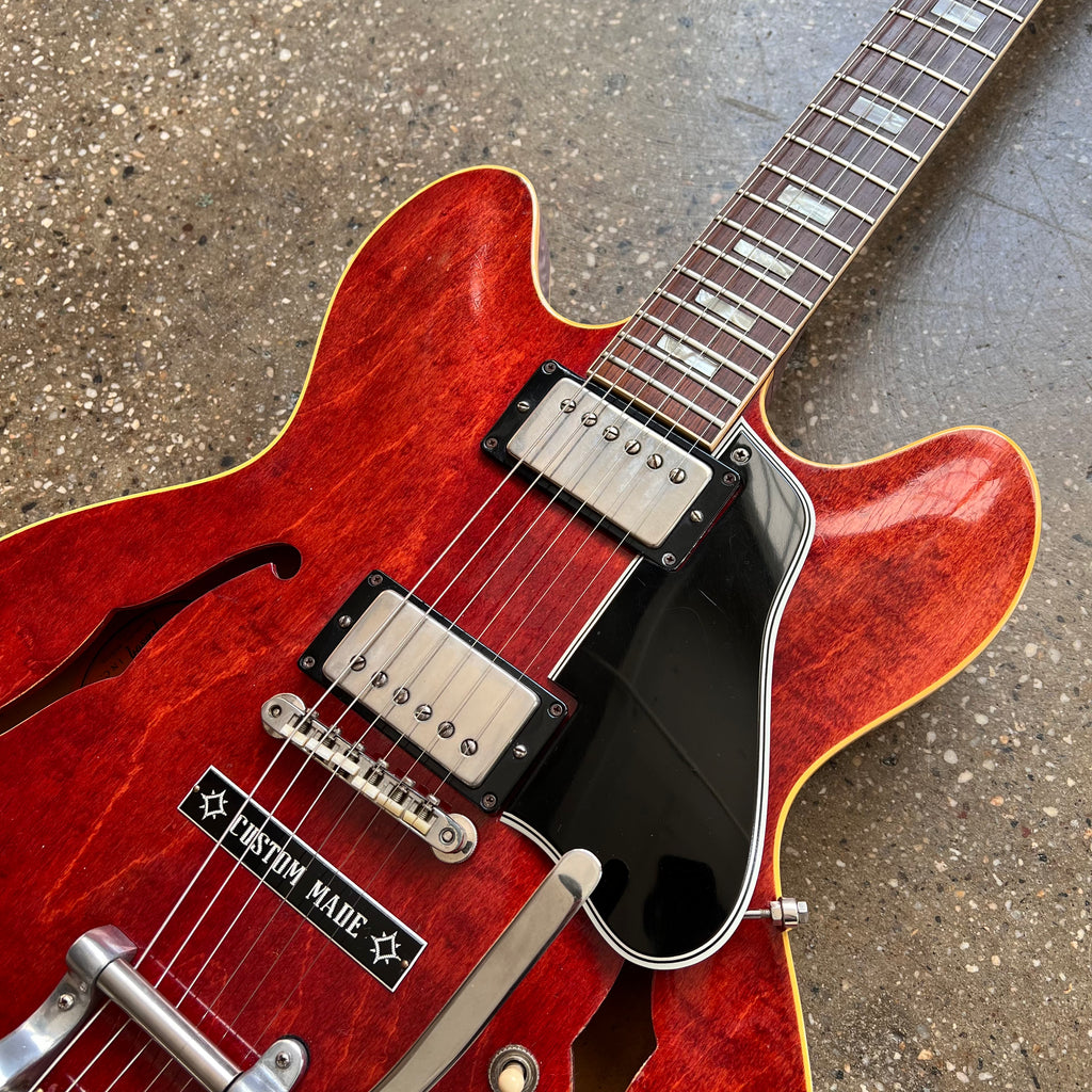 1963 Gibson ES-335TD Semi-Hollow Vintage Electric Guitar with Bigsby Cherry - 3