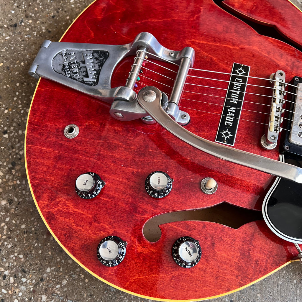 1963 Gibson ES-335TD Semi-Hollow Vintage Electric Guitar with Bigsby Cherry - 7