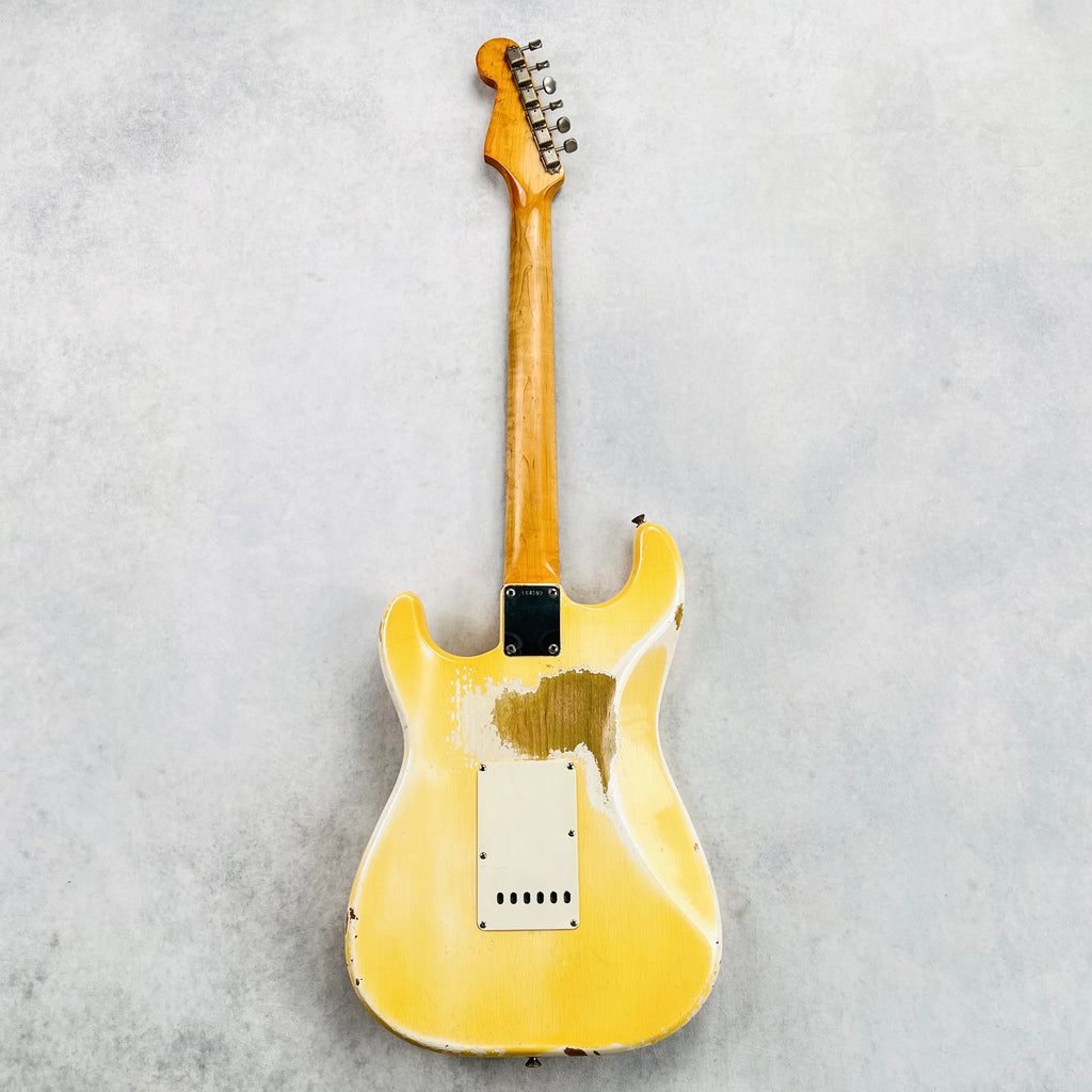 1965 Fender Stratocaster Olympic White Vintage Electric Guitar - 12