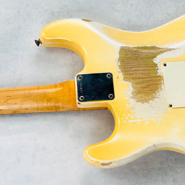 1965 Fender Stratocaster Olympic White Vintage Electric Guitar - 14