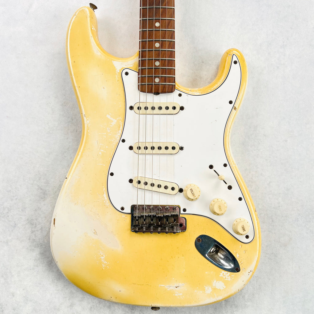 1965 Fender Stratocaster Olympic White Vintage Electric Guitar - 1