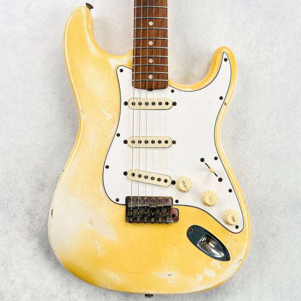 1965 Fender Stratocaster Olympic White Vintage Electric Guitar - 1