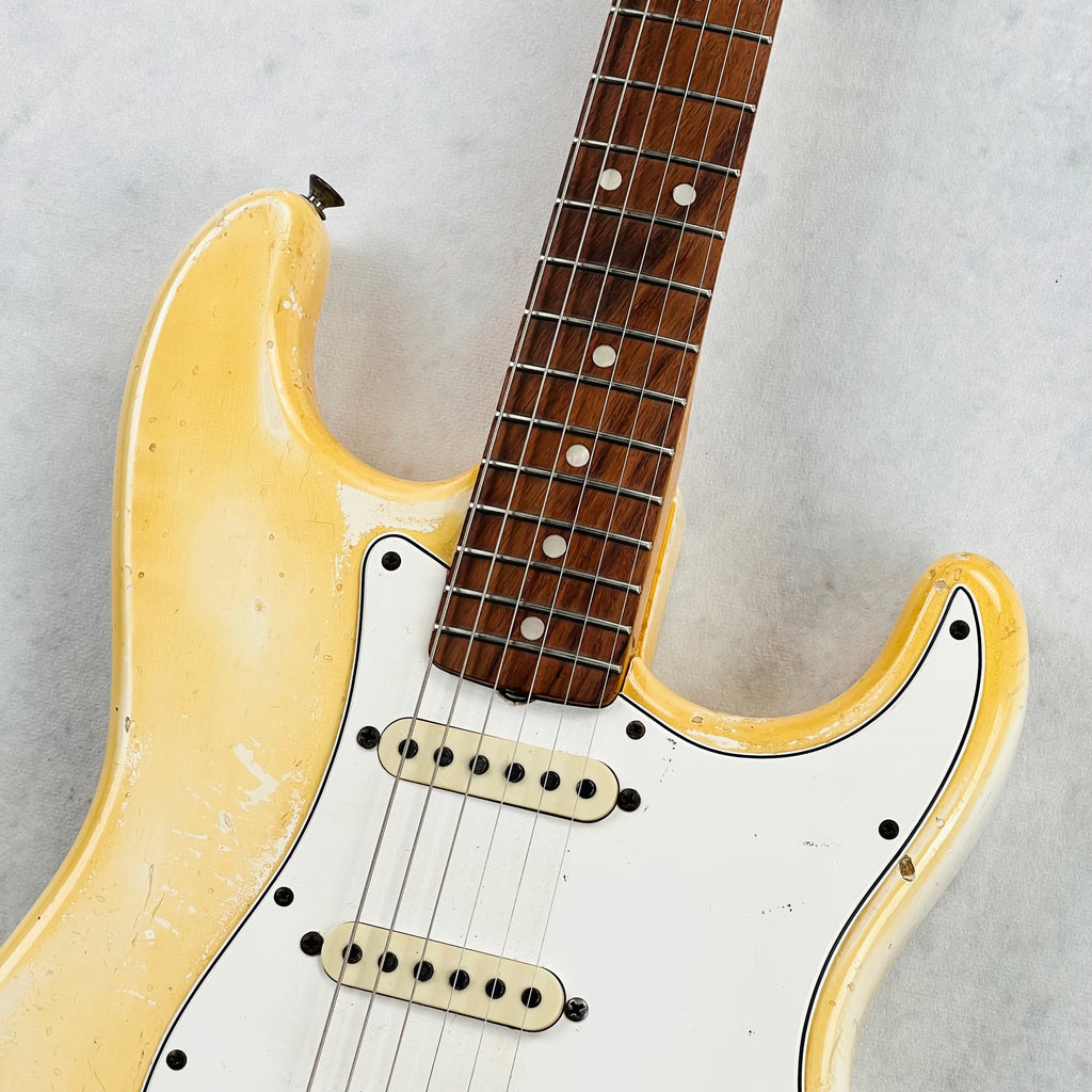 1965 Fender Stratocaster Olympic White Vintage Electric Guitar - 3