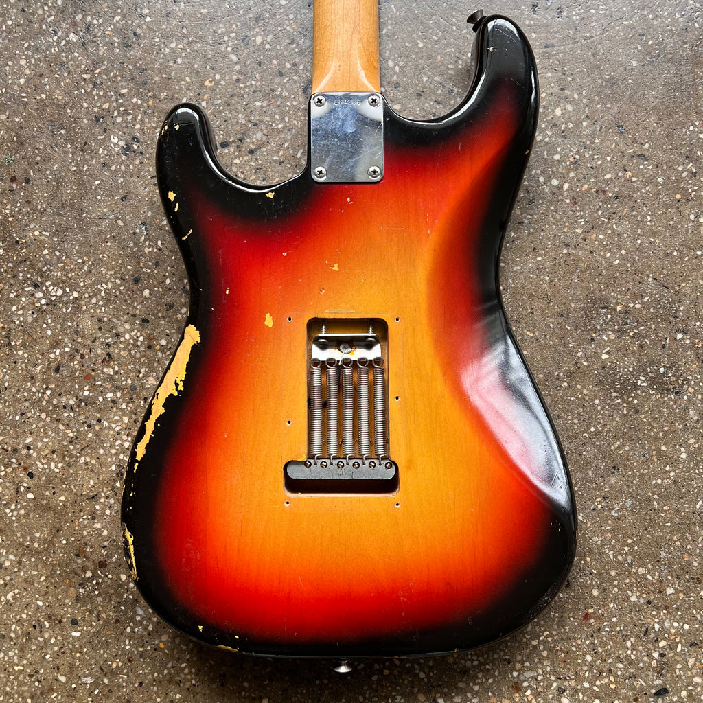 1965 Fender Stratocaster Vintage Electric Guitar Three Tone Sunburst - 16
