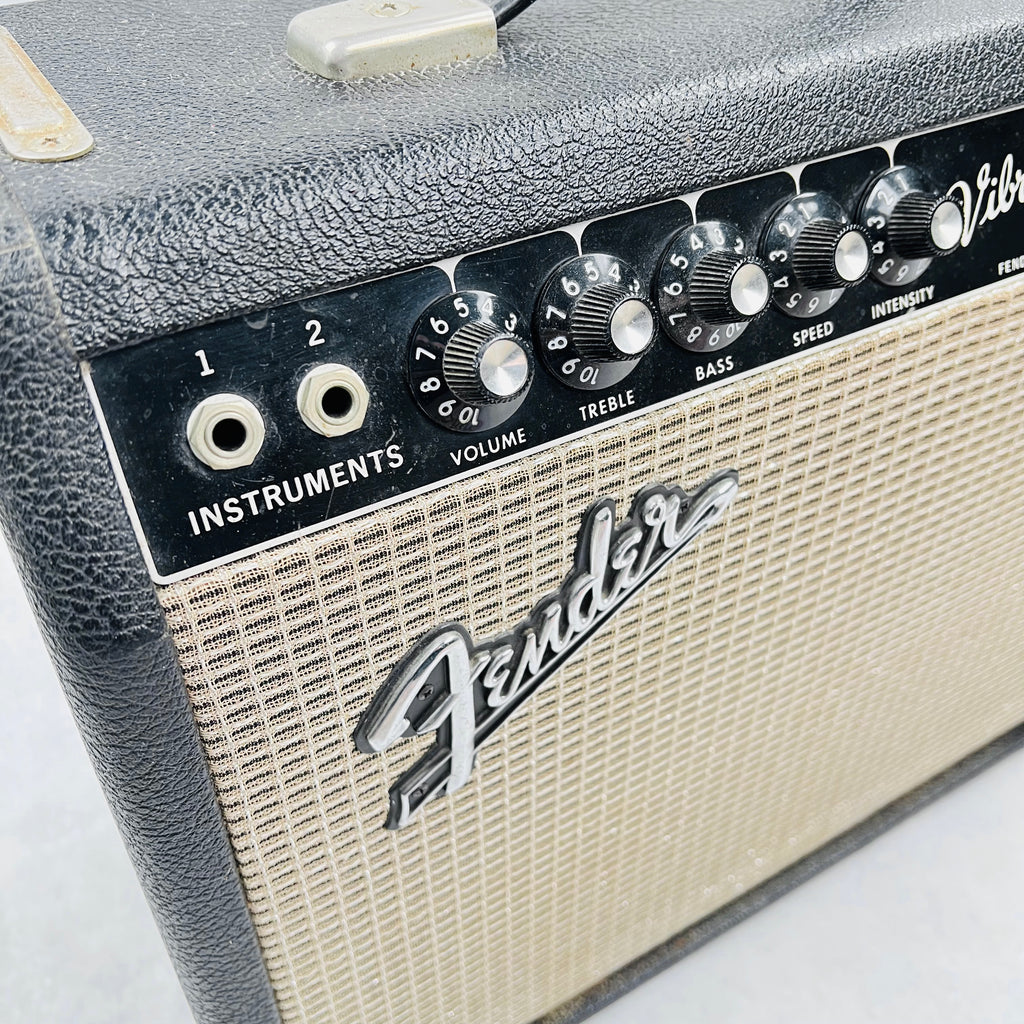 1965 Fender Vibro Champ Amp 1x8" Vintage Guitar Combo Amplifier Black - 5