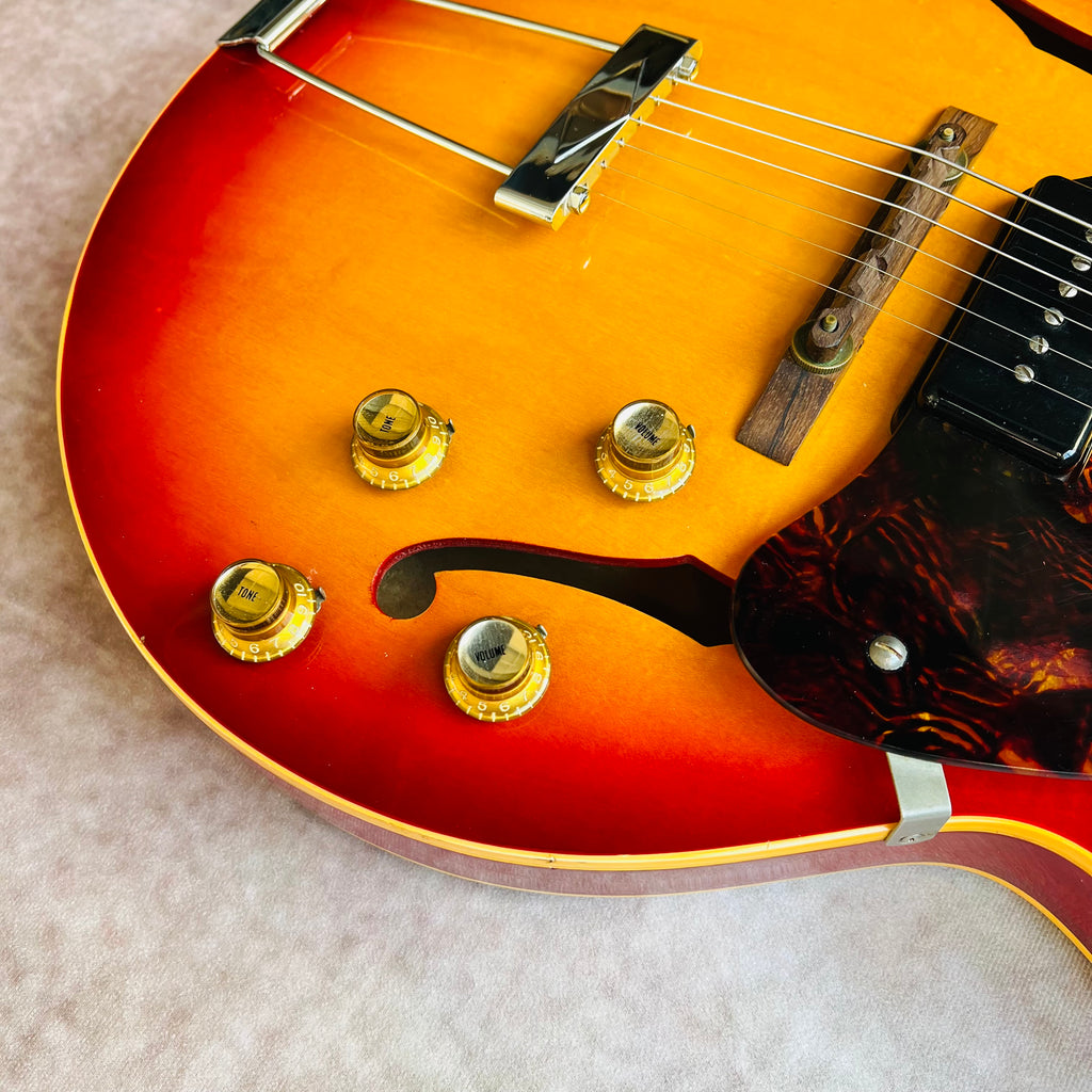 Gibson ES-125TDC 1965 Vintage Hollow Body Electric Guitar - Cherry Sunburst - 8