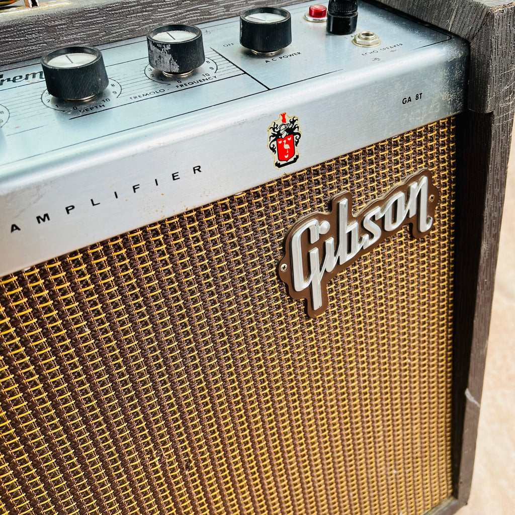 Gibson GA-8T Discoverer Tremolo 1x12" Vintage Guitar Combo Amplifier 1965 - Black - 6