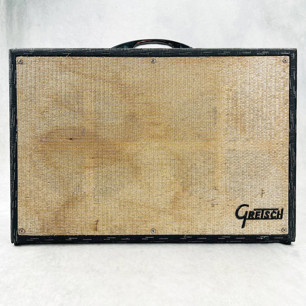 1965 Gretsch 6166 Fury 2x12" 70w Vintage Guitar Combo Amplifier Black - 1