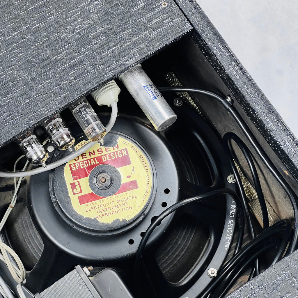 1965 Gretsch 6164 Variety 2x12" 35w Vintage Guitar Combo Amplifier with Tremolo Black - 12