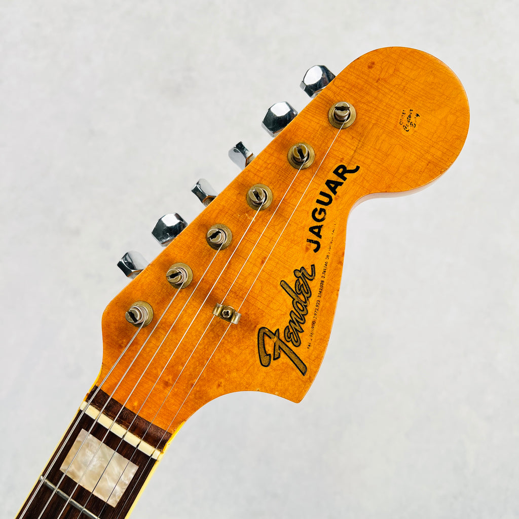 1966 Fender Jaguar Vintage Electric Guitar 3-Tone Sunburst - 10