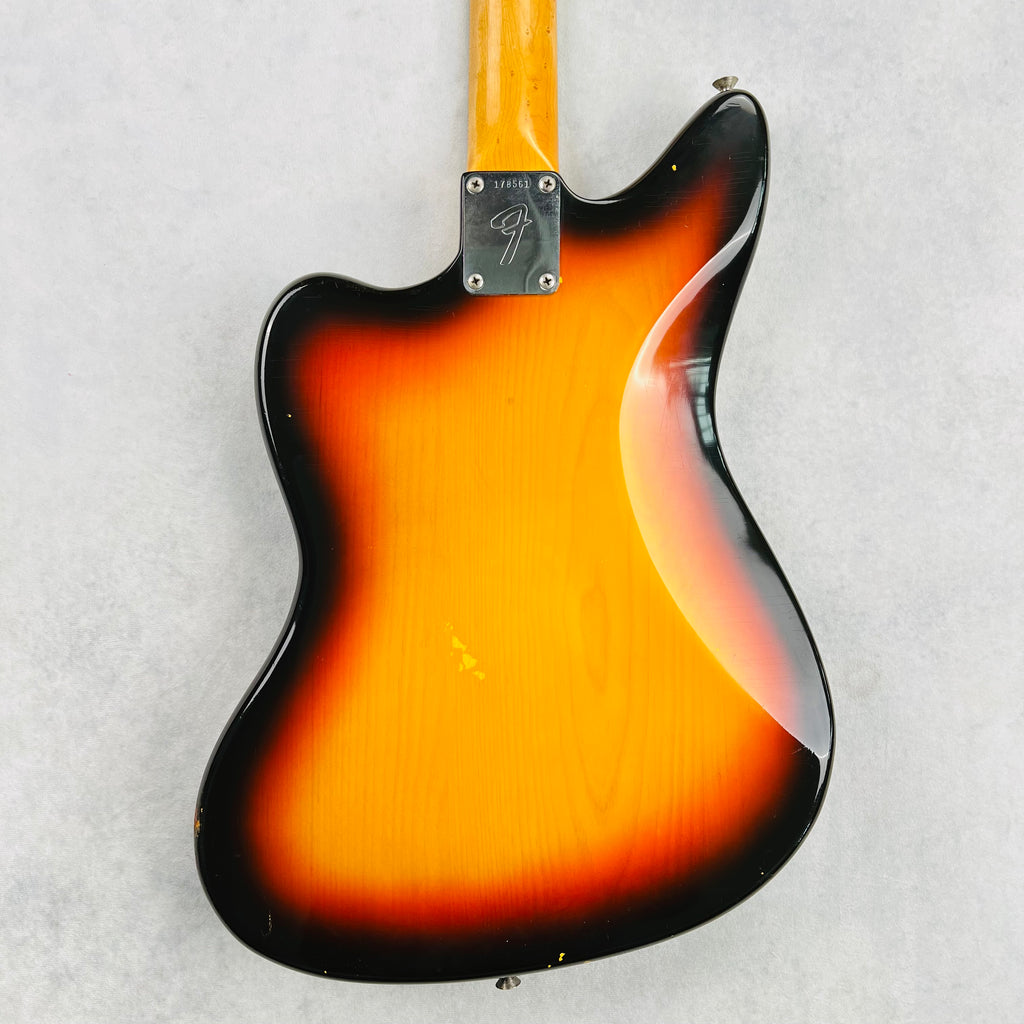 1966 Fender Jaguar Vintage Electric Guitar 3-Tone Sunburst - 11