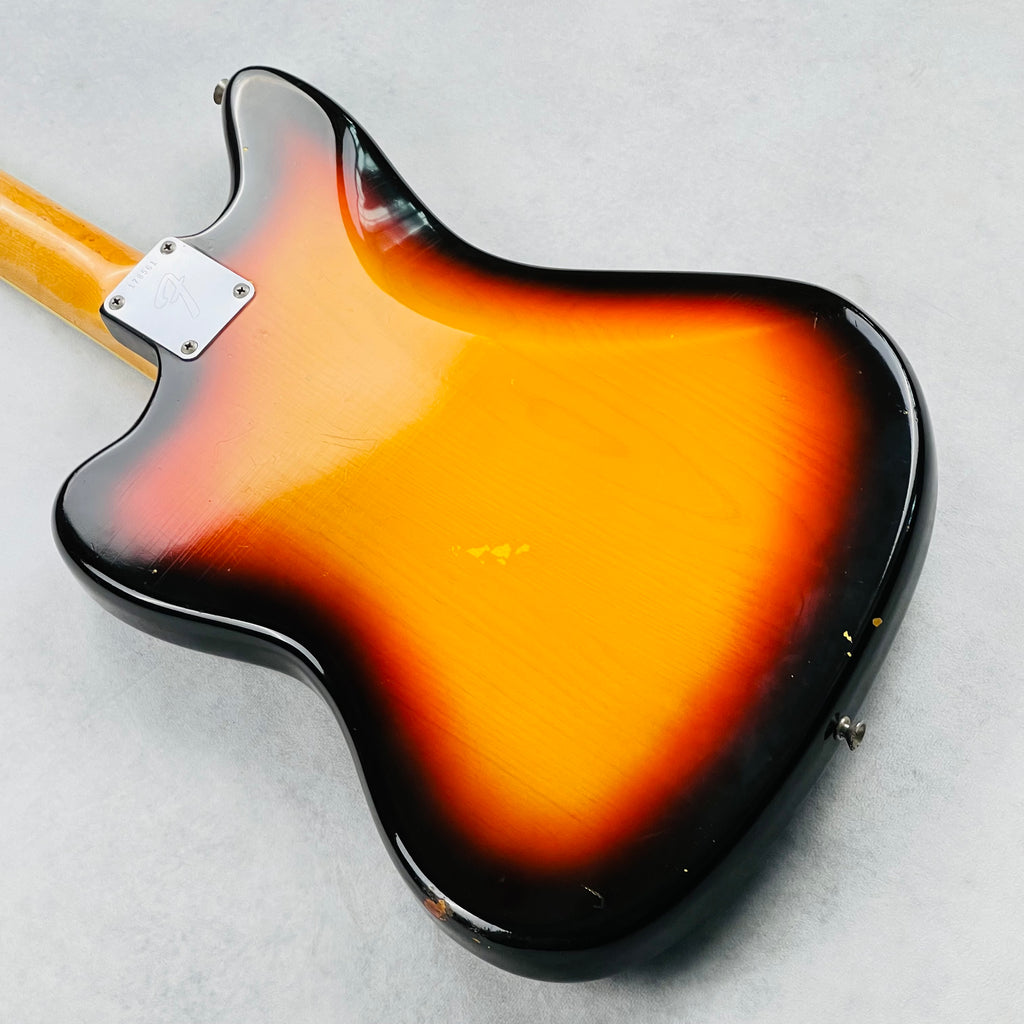 1966 Fender Jaguar Vintage Electric Guitar 3-Tone Sunburst - 15