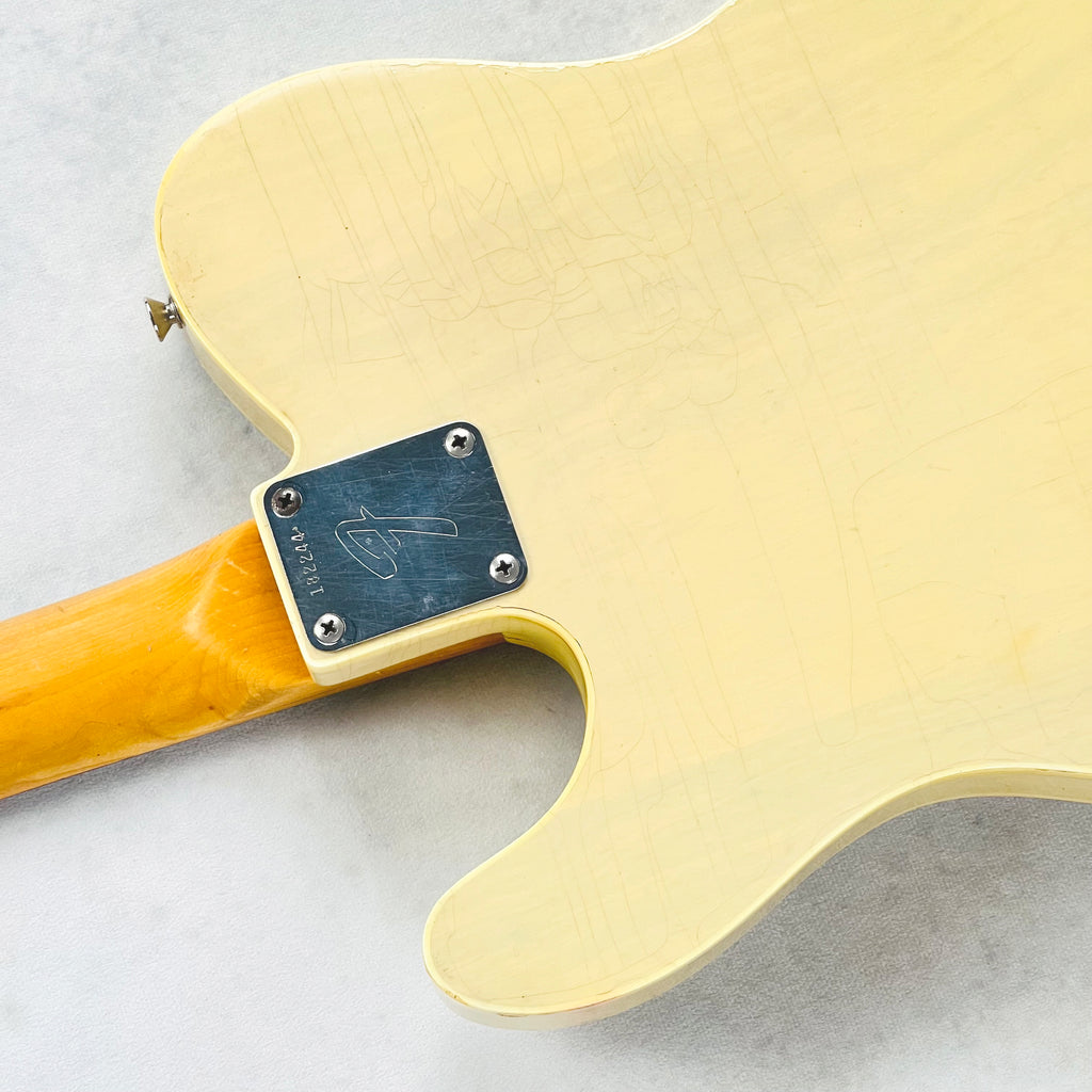 1966 Fender Custom Telecaster Double Bound Vintage Electric Guitar Blonde Refin - 19