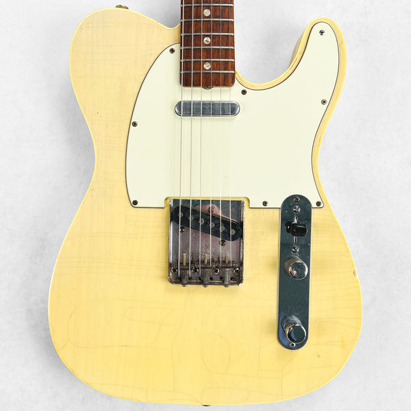 1966 Fender Custom Telecaster Double Bound Vintage Electric Guitar Blonde Refin - 1