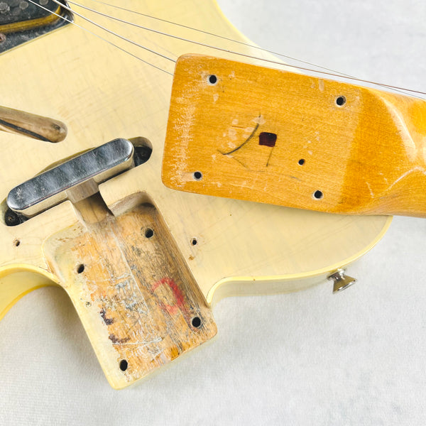 1966 Fender Custom Telecaster Double Bound Vintage Electric Guitar Blonde Refin - 12