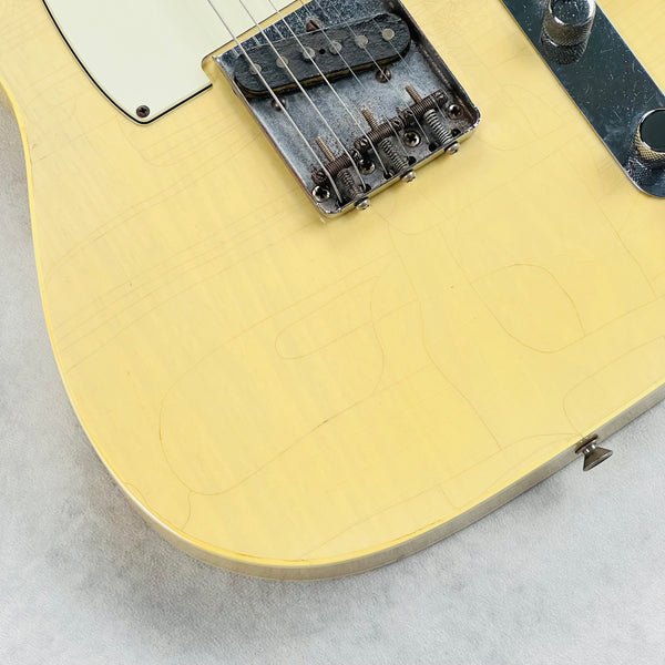 1966 Fender Custom Telecaster Double Bound Vintage Electric Guitar Blonde Refin - 4