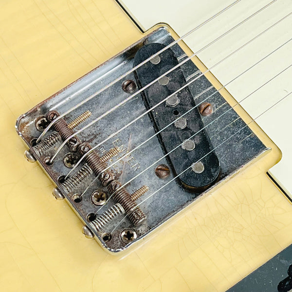 1966 Fender Custom Telecaster Double Bound Vintage Electric Guitar Blonde Refin - 7