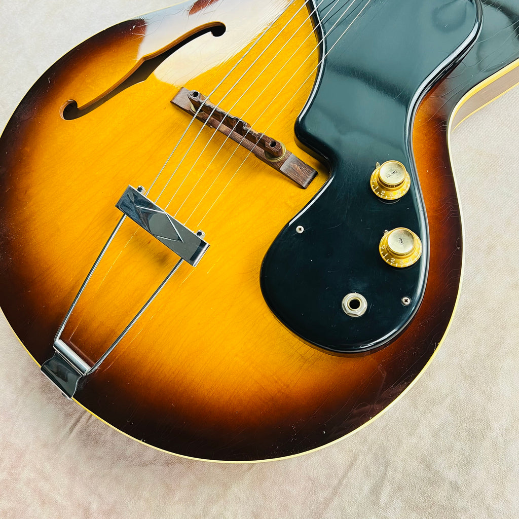1966 Gibson ES-120T Thinline Hollow Body Vintage Electric Guitar - Sunburst - 5