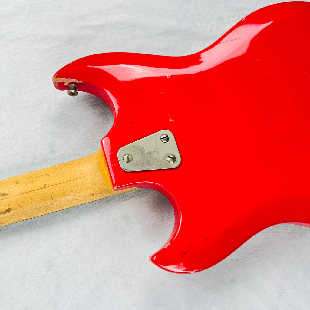 1966 Hagstrom II F-200 Vintage Electric Guitar - Red - 16
