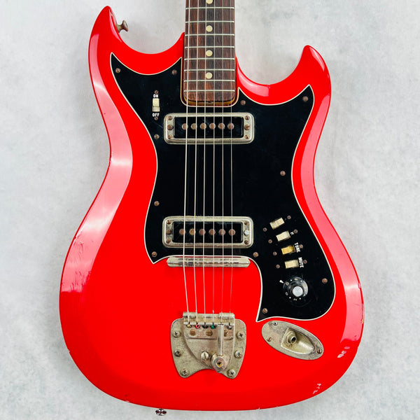 1966 Hagstrom II F-200 Vintage Electric Guitar - Red - 1