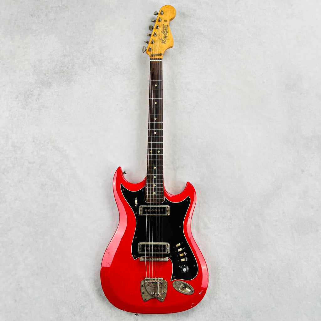 1966 Hagstrom II F-200 Vintage Electric Guitar - Red - 2