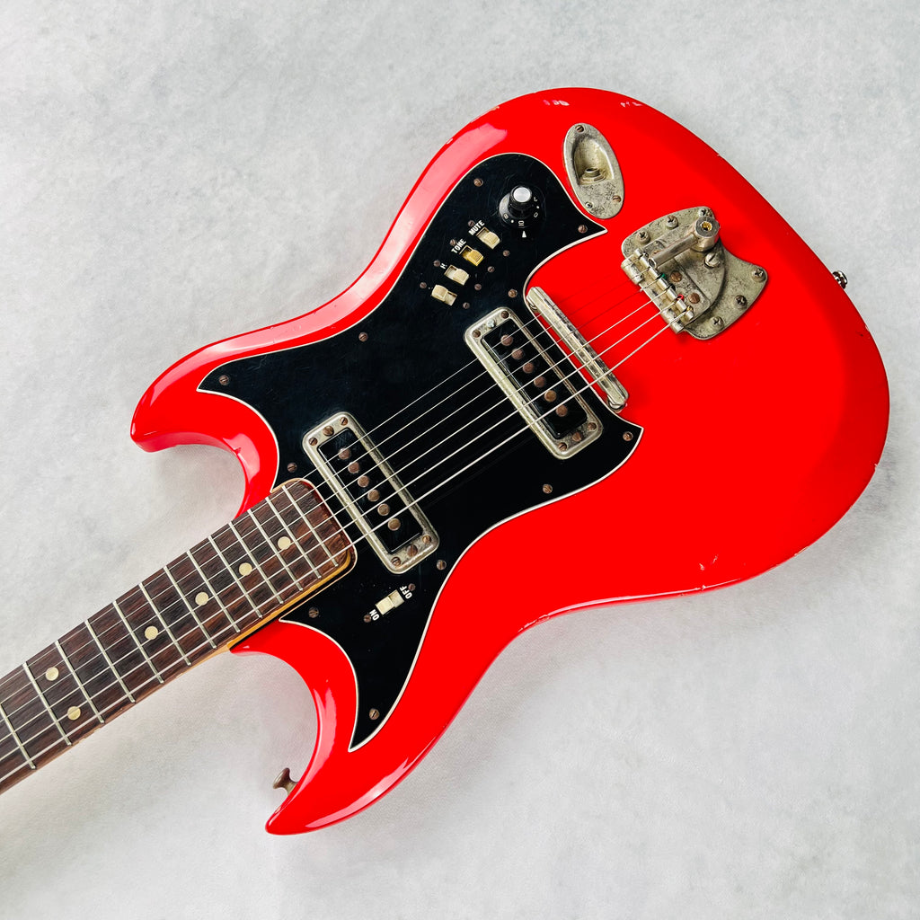1966 Hagstrom II F-200 Vintage Electric Guitar - Red - 8