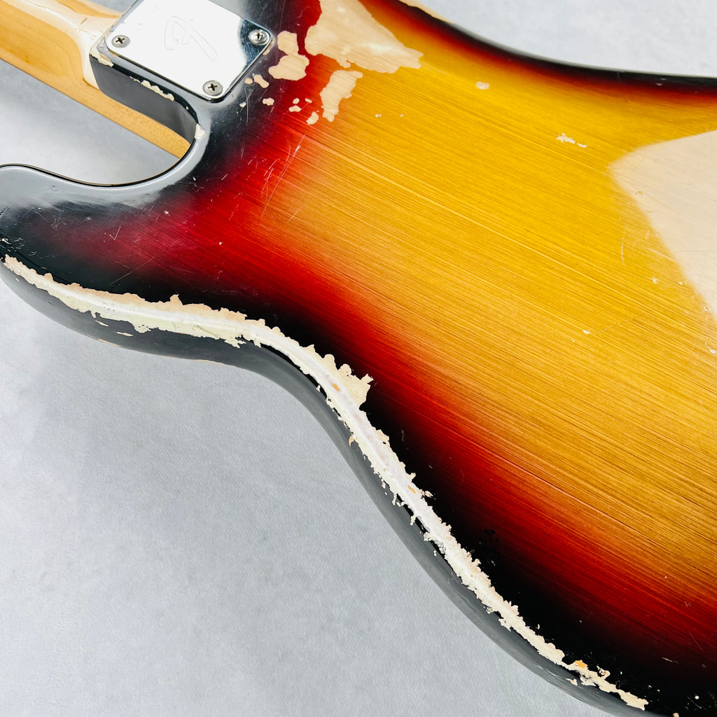 1970 Fender Precision Bass P-Bass Rosewood Fretboard Vintage Bass Guitar - Sunburst - 19