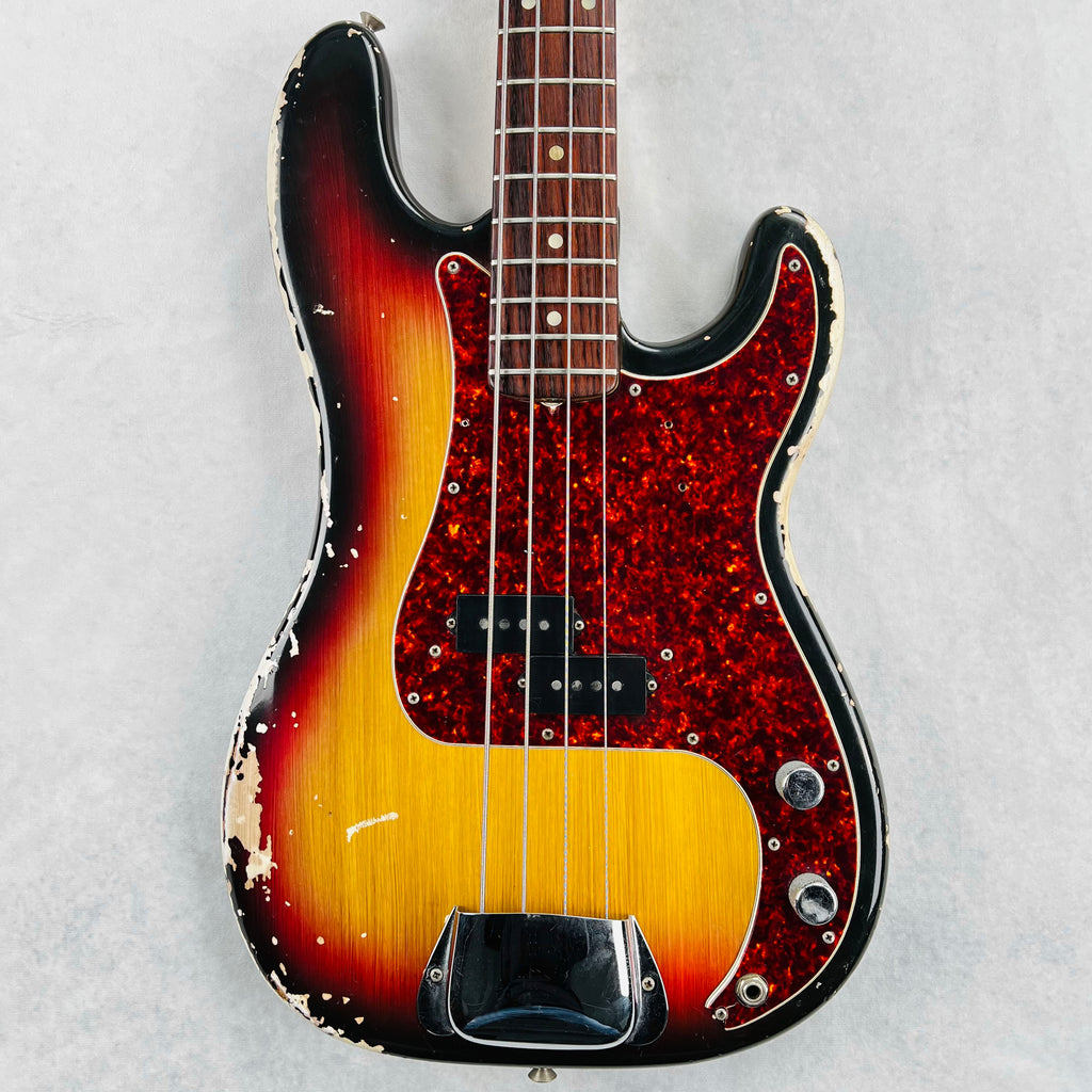 1970 Fender Precision Bass P-Bass Rosewood Fretboard Vintage Bass Guitar - Sunburst - 1