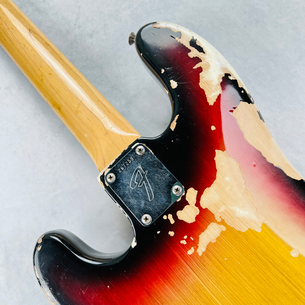 1970 Fender Precision Bass P-Bass Rosewood Fretboard Vintage Bass Guitar - Sunburst - 20