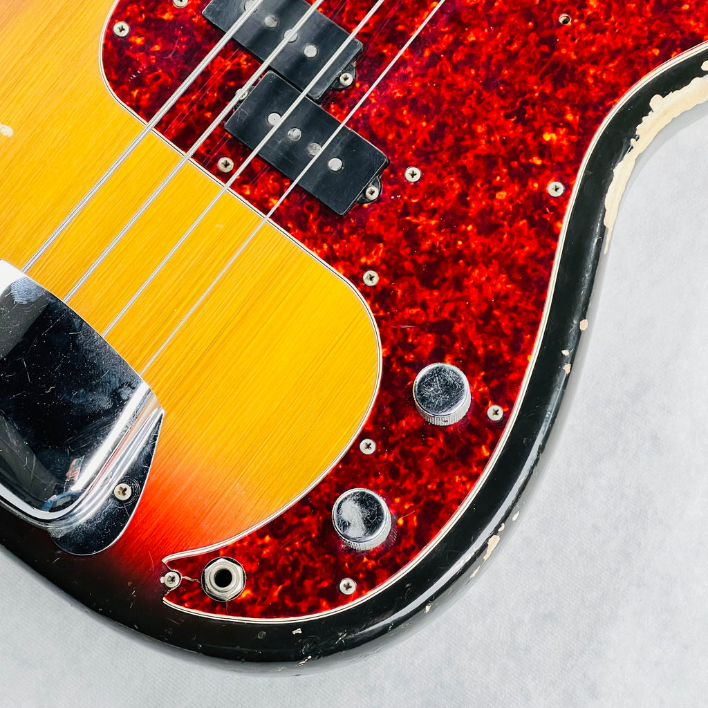 1970 Fender Precision Bass P-Bass Rosewood Fretboard Vintage Bass Guitar - Sunburst - 5
