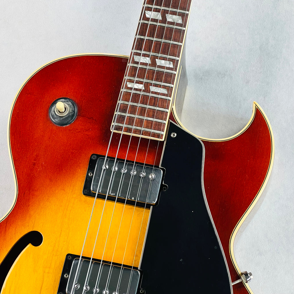 1970 Gibson ES-175D Vintage Hollow Body Electric Guitar Cherry Sunburst - 3
