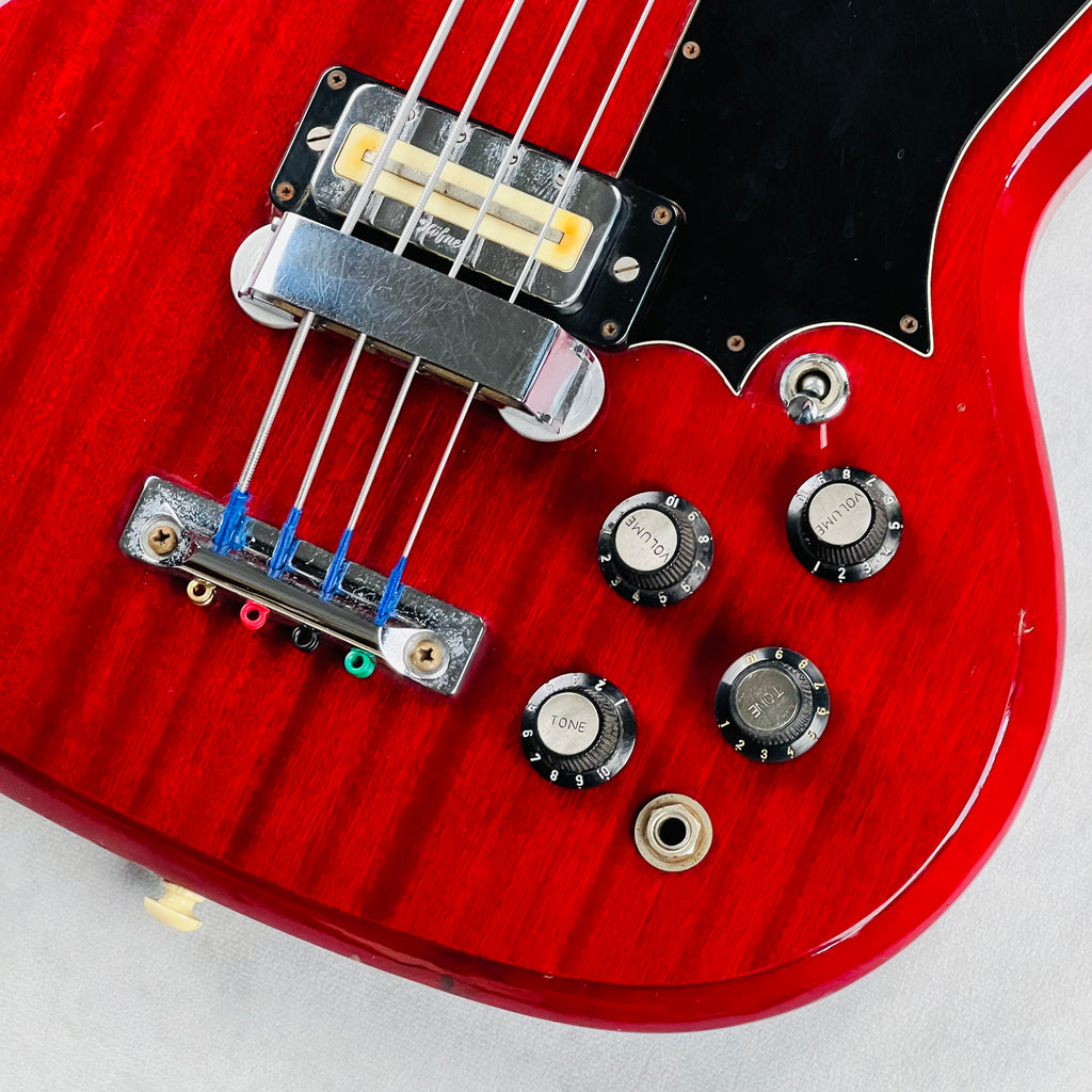 1970s Hofner Model 187 4-String Vintage Electric Bass Guitar - Cherry - 5