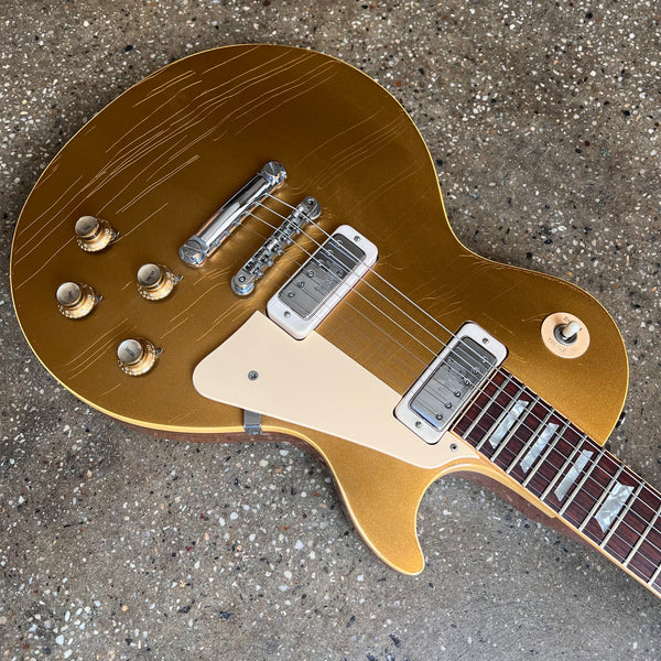 Gibson Les Paul Deluxe 1972 Vintage Electric Guitar - Goldtop - 8