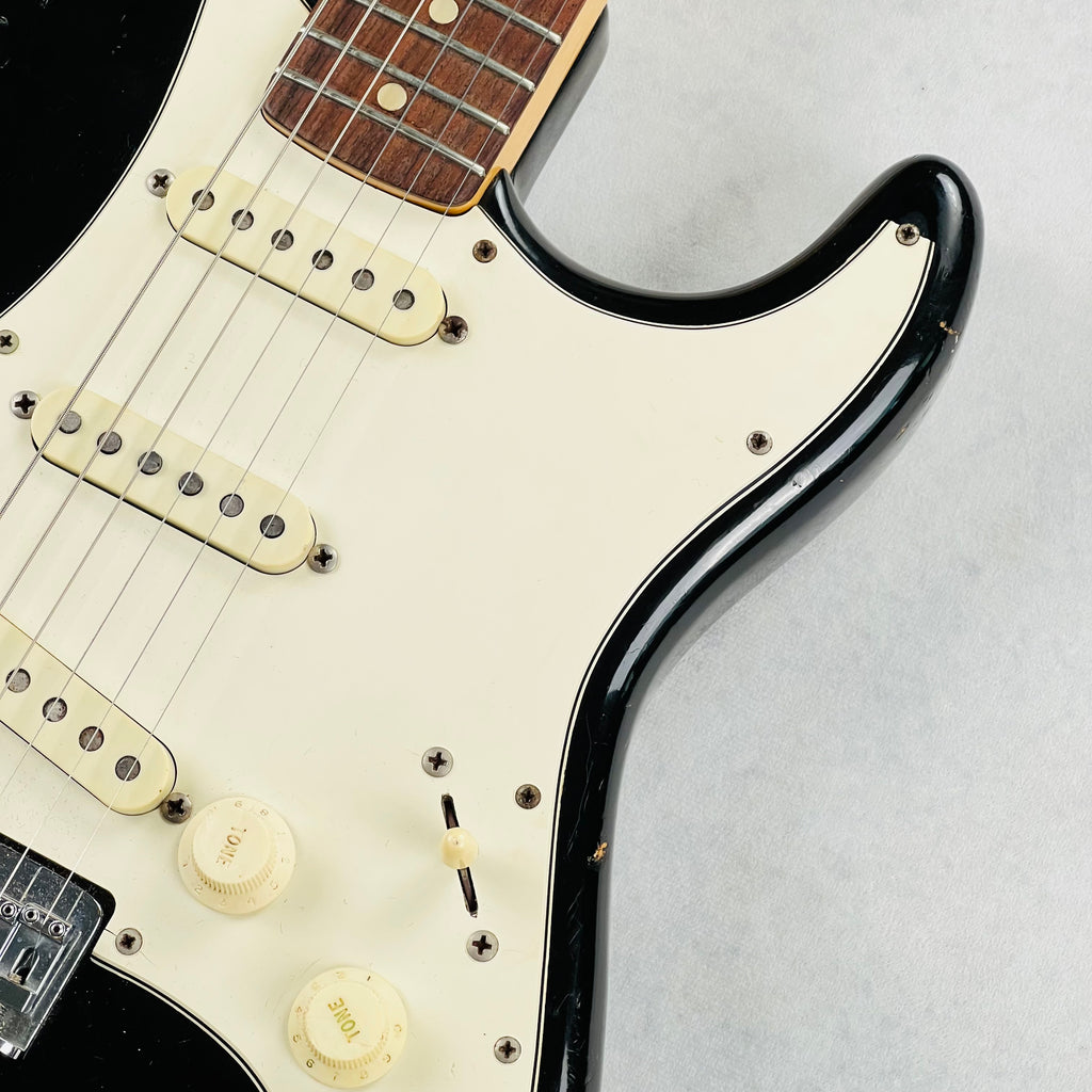 1973 Fender Stratocaster Hardtail Vintage Electric Guitar Rosewood Fingerboard Black Finish - 6