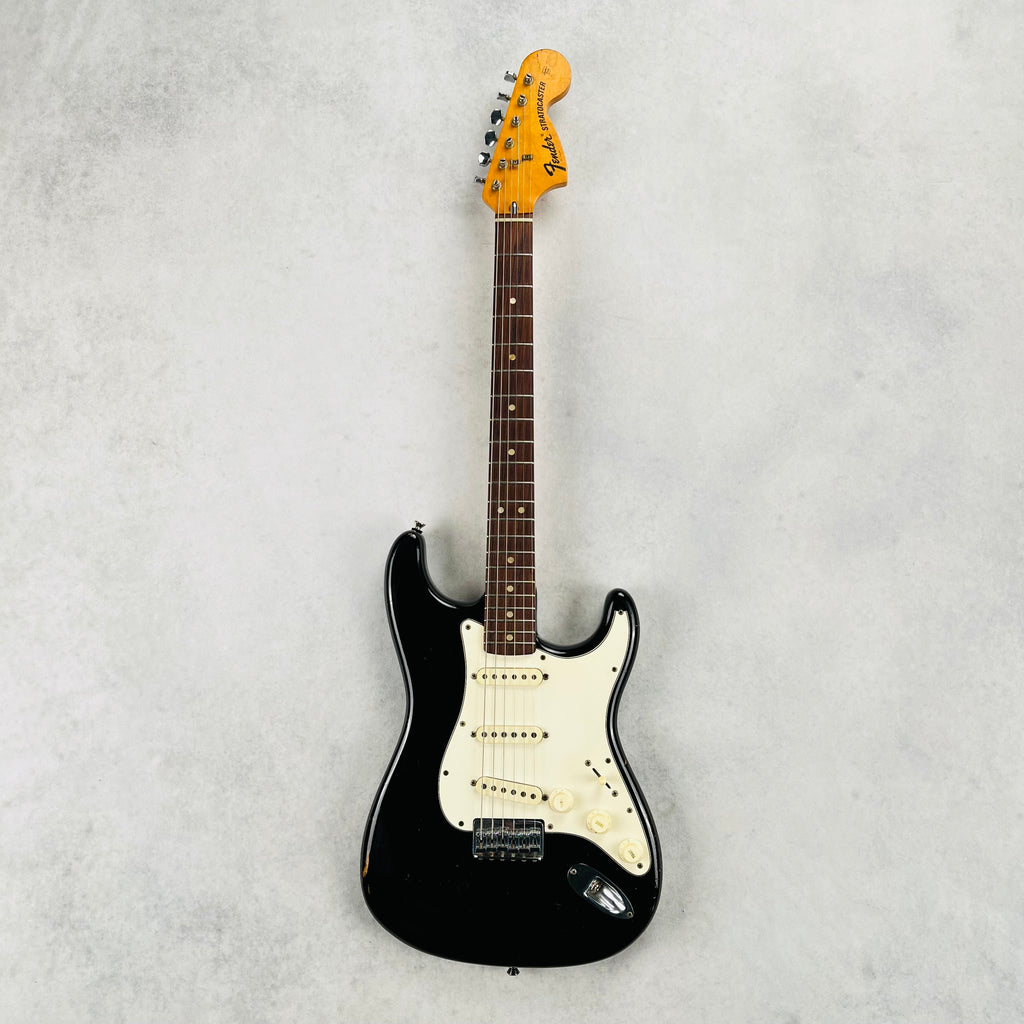 1973 Fender Stratocaster Hardtail Vintage Electric Guitar Rosewood Fingerboard Black Finish - 2