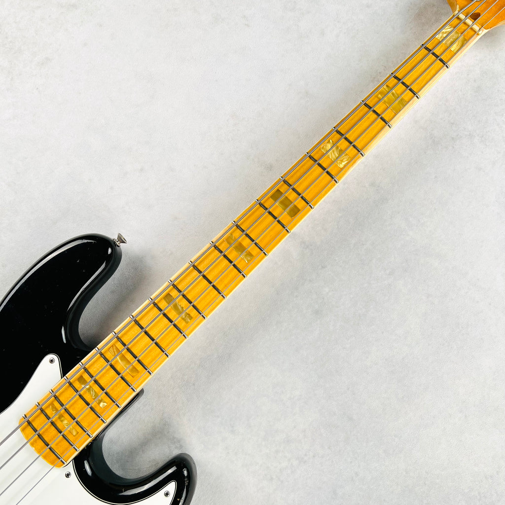 1974 Fender Jazz Bass Black Maple Neck Vintage Bass Guitar - 10