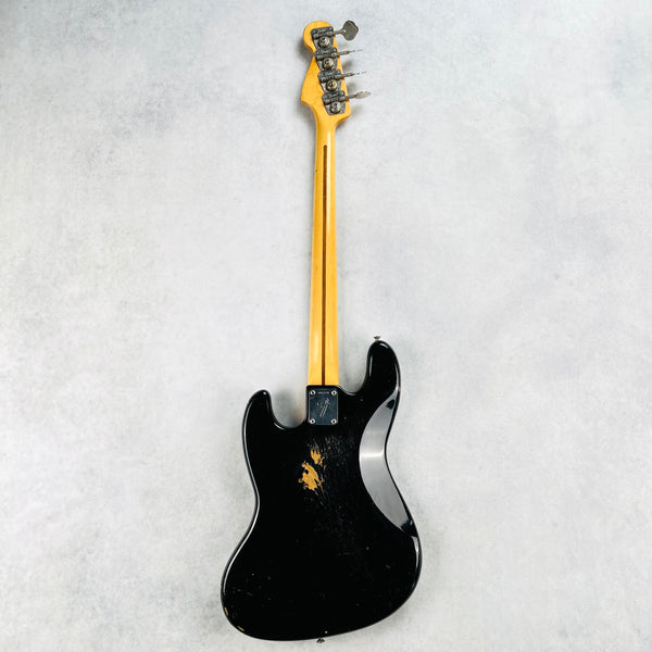 1974 Fender Jazz Bass Black Maple Neck Vintage Bass Guitar - 13