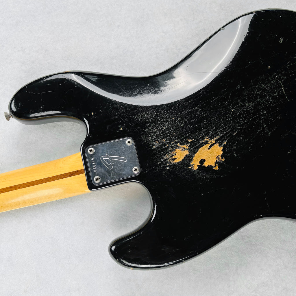 1974 Fender Jazz Bass Black Maple Neck Vintage Bass Guitar - 15