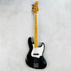 1974 Fender Jazz Bass Black Maple Neck Vintage Bass Guitar - 2