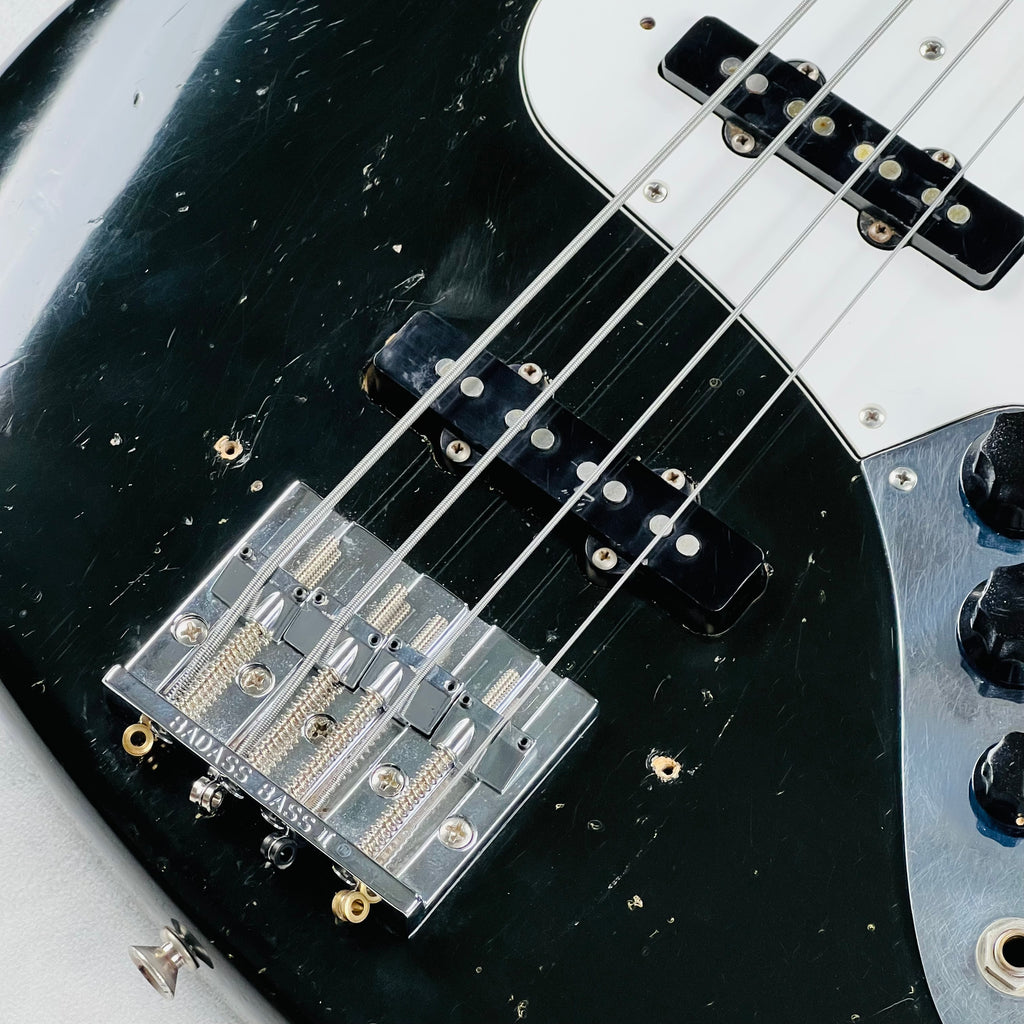 1974 Fender Jazz Bass Black Maple Neck Vintage Bass Guitar - 7