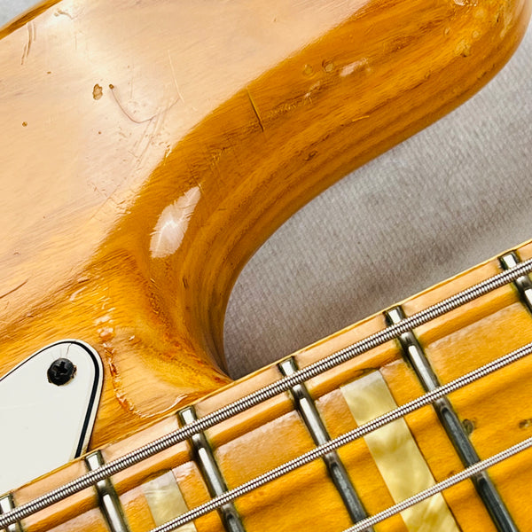 1975 Fender Jazz Bass Ash Body Natural Vintage Bass Guitar - 11