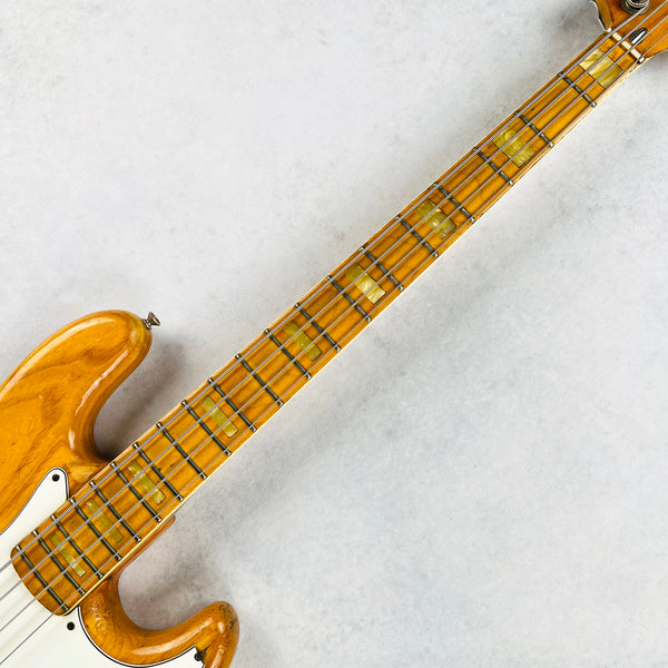 1975 Fender Jazz Bass Ash Body Natural Vintage Bass Guitar - 12