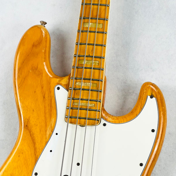 1975 Fender Jazz Bass Ash Body Natural Vintage Bass Guitar - 3