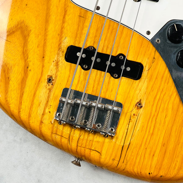 1975 Fender Jazz Bass Ash Body Natural Vintage Bass Guitar - 5