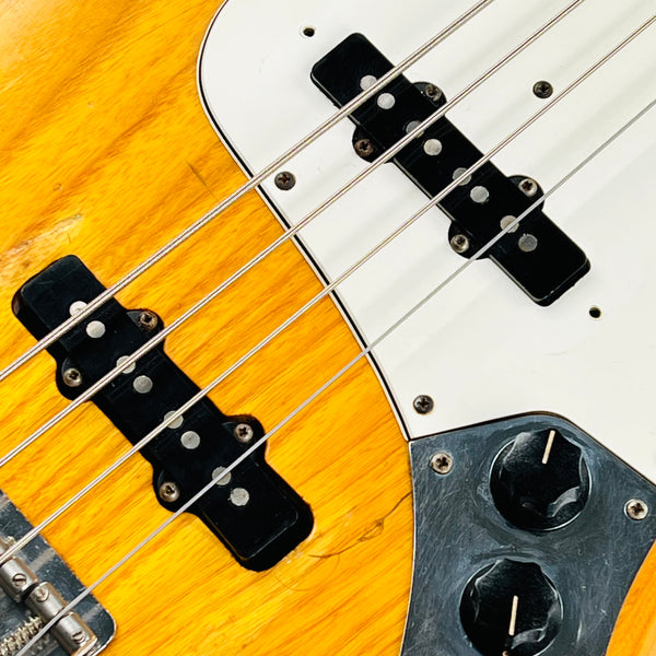 1975 Fender Jazz Bass Ash Body Natural Vintage Bass Guitar - 8