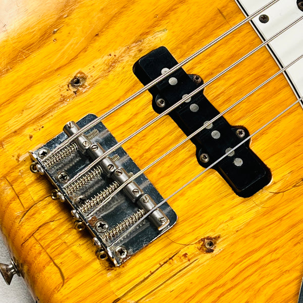 1975 Fender Jazz Bass Ash Body Natural Vintage Bass Guitar - 9