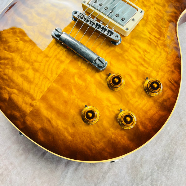 1988 Gibson USA Les Paul Standard Pre-Historic Reissue Quilt Top Vintage Electric Guitar - Heritage Dark Sunburst - 9