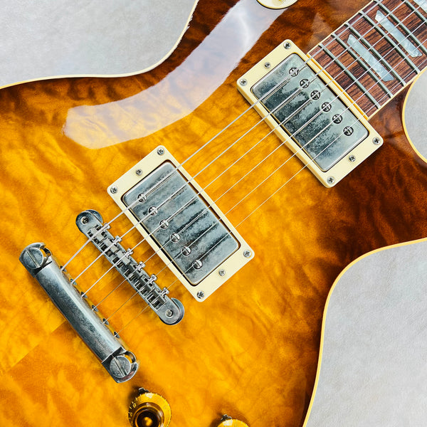 1988 Gibson USA Les Paul Standard Pre-Historic Reissue Quilt Top Vintage Electric Guitar - Heritage Dark Sunburst - 11