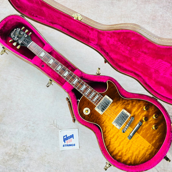 1988 Gibson USA Les Paul Standard Pre-Historic Reissue Quilt Top Vintage Electric Guitar - Heritage Dark Sunburst - 25