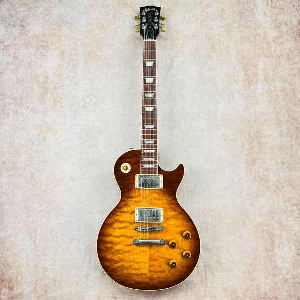 1988 Gibson USA Les Paul Standard Pre-Historic Reissue Quilt Top Vintage Electric Guitar - Heritage Dark Sunburst - 2